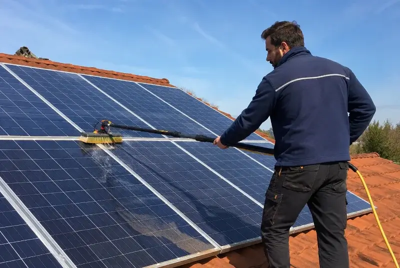 Nettoyage et entretien de panneaux solaires à Siros